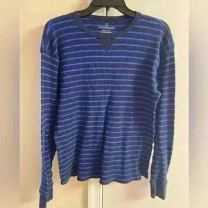 Crewcuts‎ thermal crewneck pullover striped 100% cotton boys Sz 16
